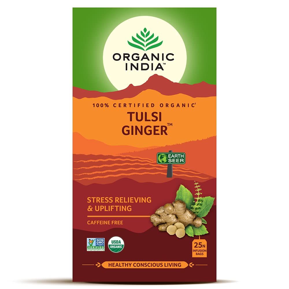 Organic India Infusion Tea Bags Tulsi Ginger Image