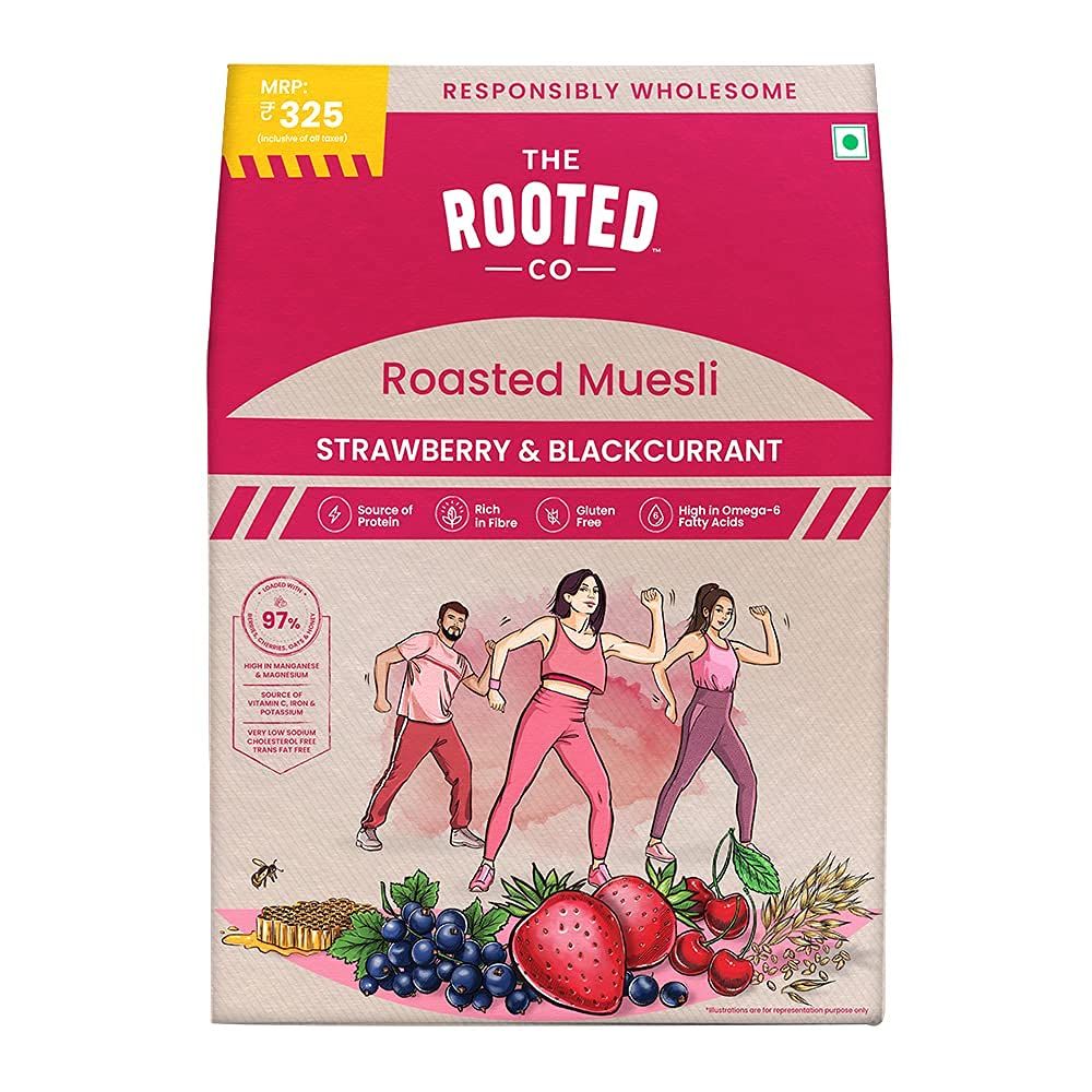 The Rooted Co Roasted Strawberry & Blackcurrant Muesli Image