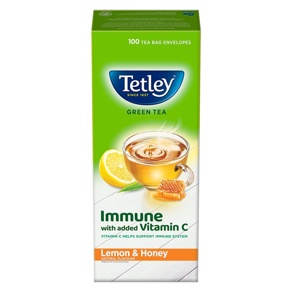 Tetley Green Tea Immune With Added Vitamin C, Lemon And Honey Tea Image