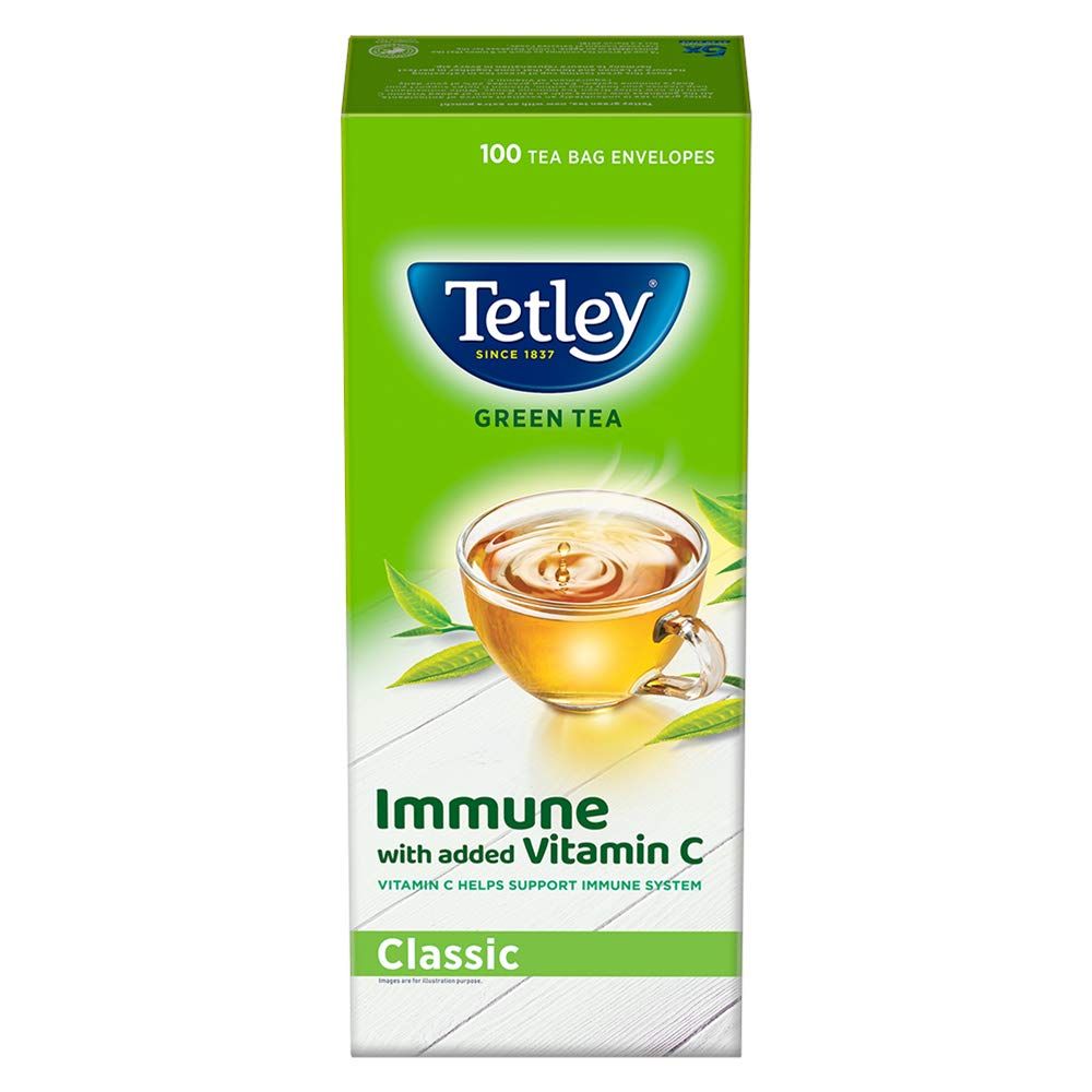 Tetley Green Tea Immune With Added Vitamin C, Classic Tea Image
