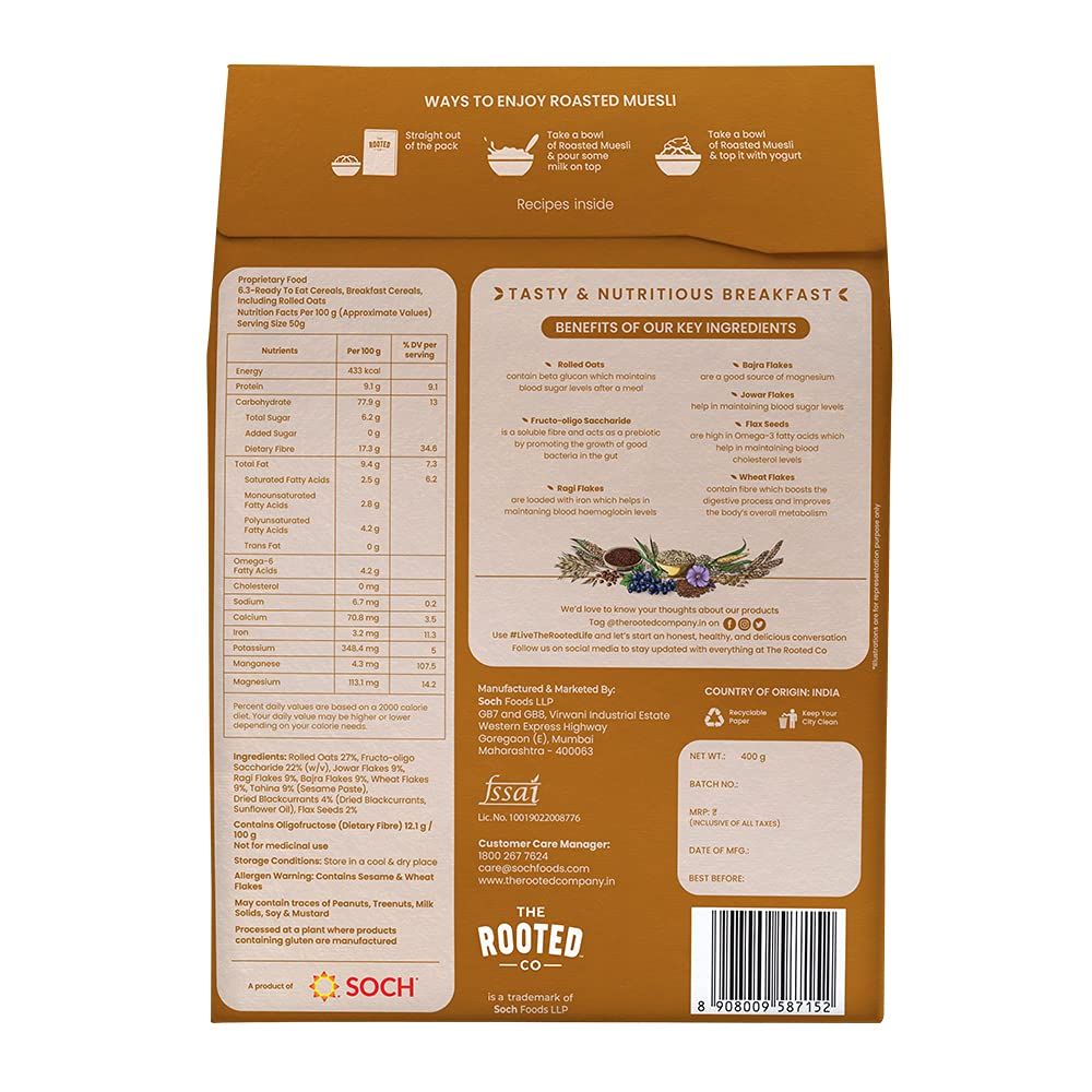 The Rooted Co Roasted Multi Millet Muesli Image