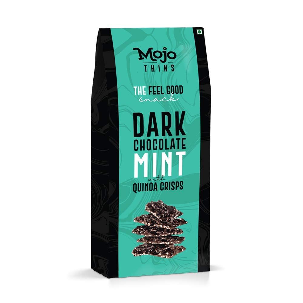 Mojo Bar Thins Dark Chocolate Mint with Quinoa Crisps Image