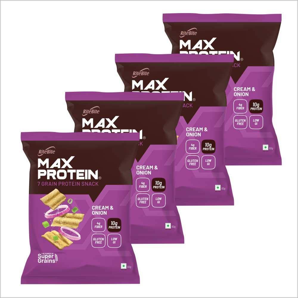 RiteBite Max Protein Chips Cream and Onion Image