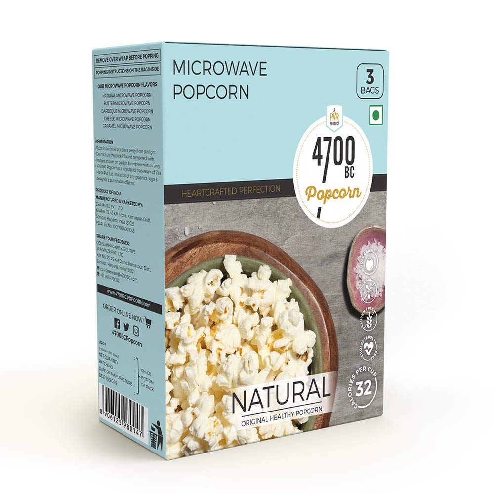 4700BC Popcorn Microwave Bags Natural Healthy Image