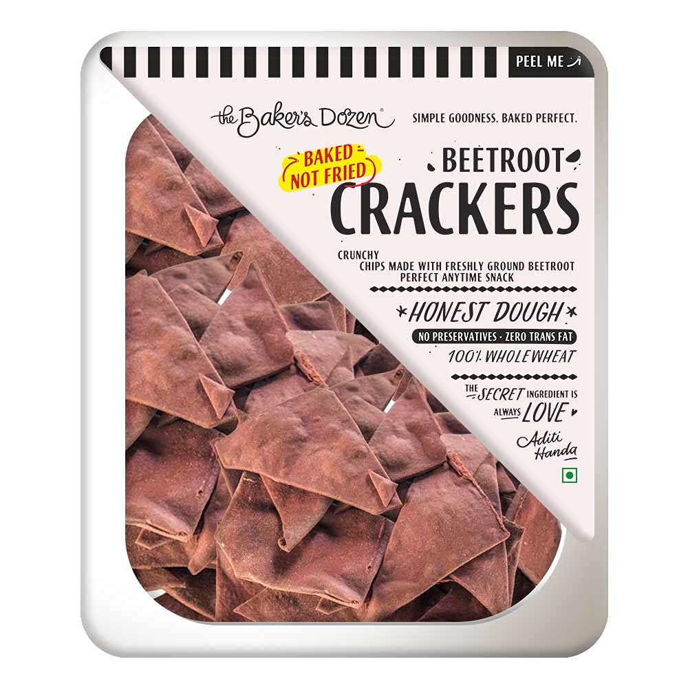 The Baker's Dozen Hand Made & Fresh Beetroot Crackers Image