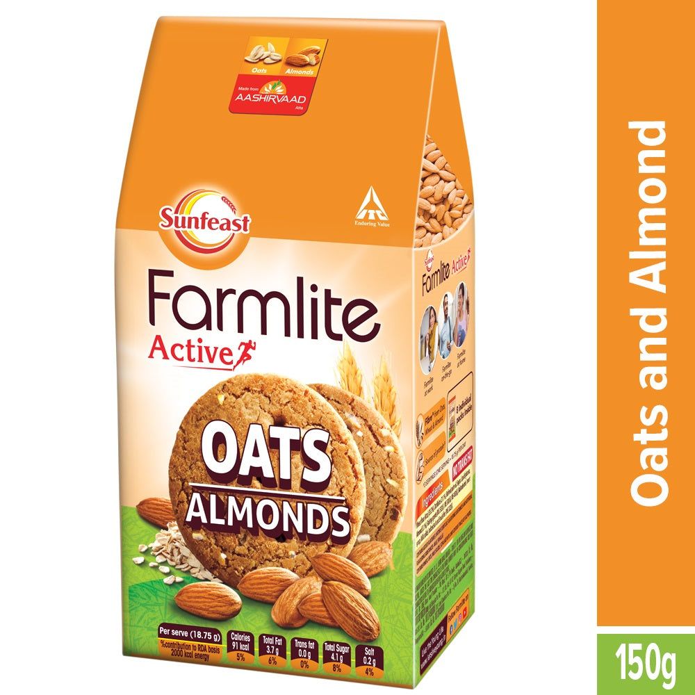 Sunfeast Farmlite Active Oats with Almonds Biscuits Image