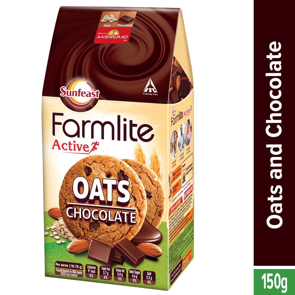 Sunfeast Farmlite Active Oats with Chocolate Biscuits Image