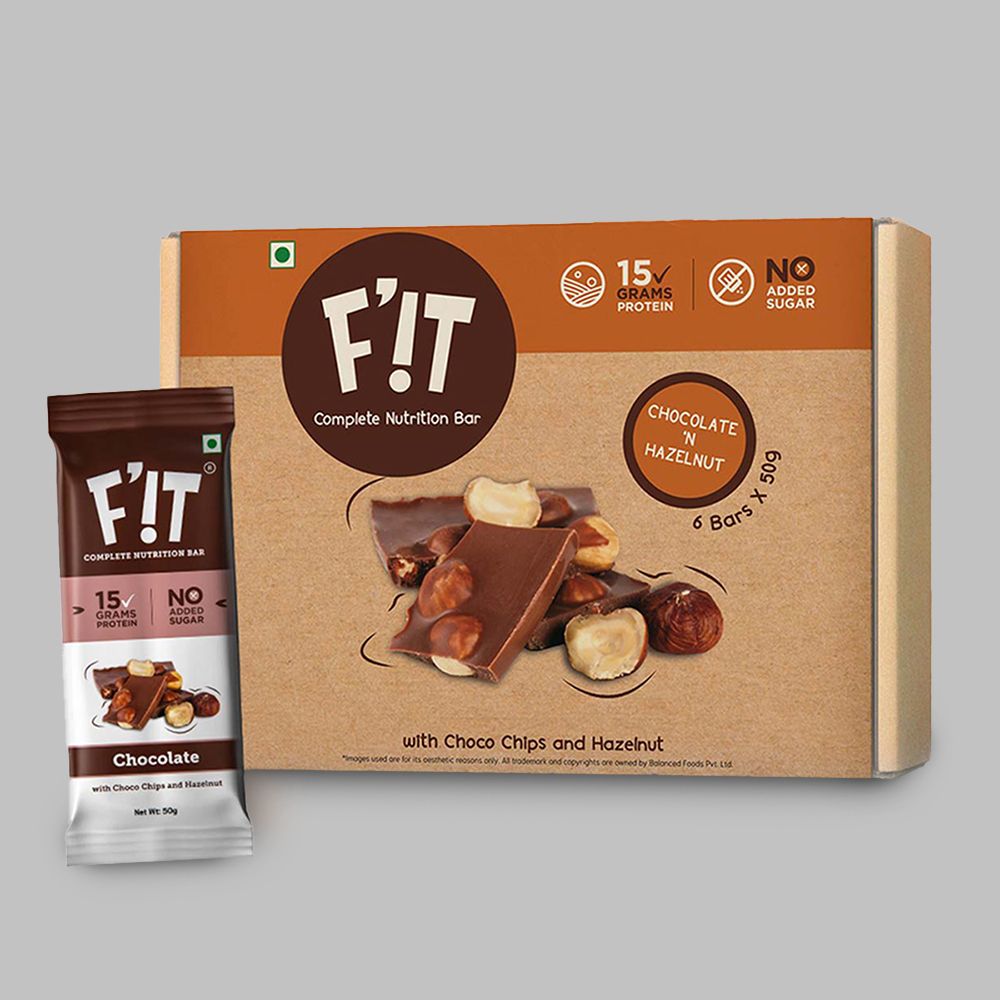 F'it Chocolate with Hazelnut Nutrition Bar Image