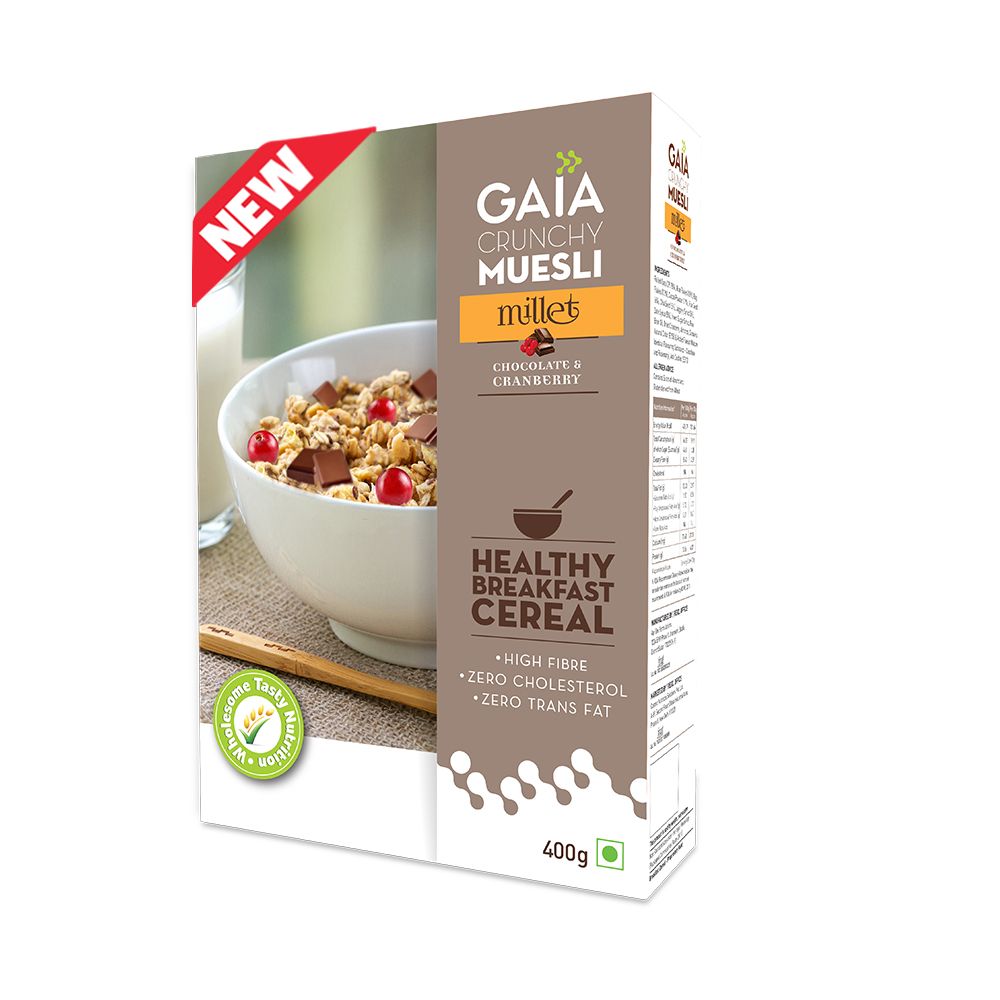 Gaia Crunchy Millet Muesli – Chocolate & Cranberry Image