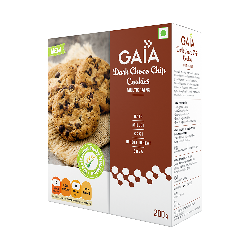 Gaia Dark Choco Chip Cookies Image