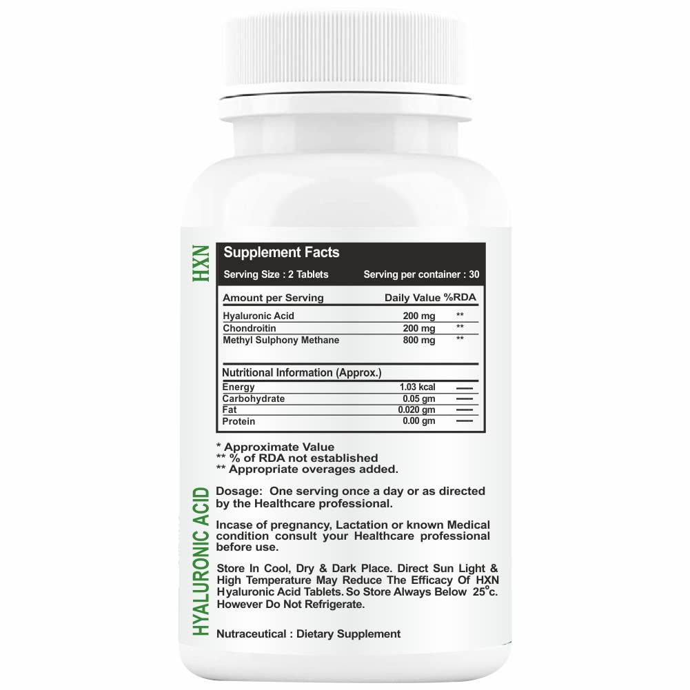 HXN hyaluronic Acid Supplement Tablets Image