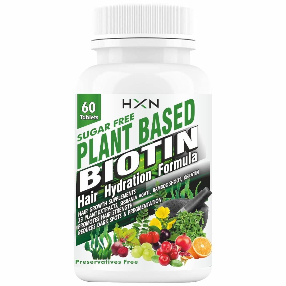 HXN Plant Based Biotin For Hair Growth Supplement Tablets Image