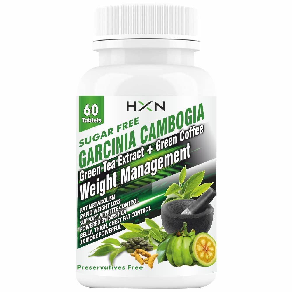 HXN Garcinia Cambogia For Weight Loss With Green Coffee Beans & Green Tea Supplement Tablets Image