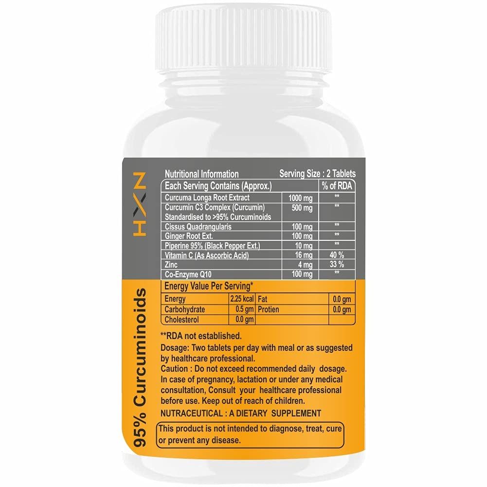 HXN Curcumin Supplements Tablet Image