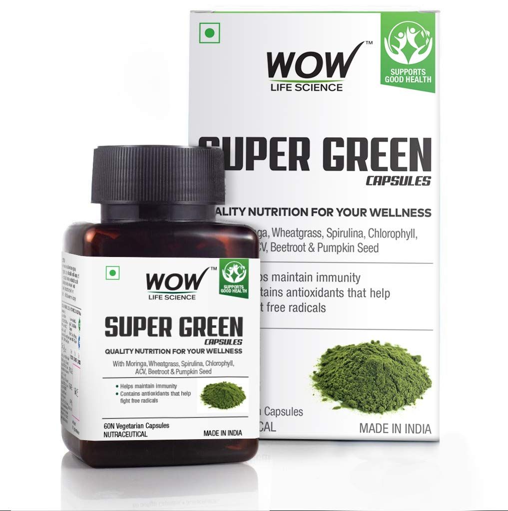 WOW Life Science Super Green Capsules Image