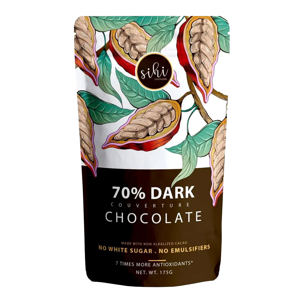 Sihi Chocolaterie 70% Dark Chocolate for baking and cooking  Image