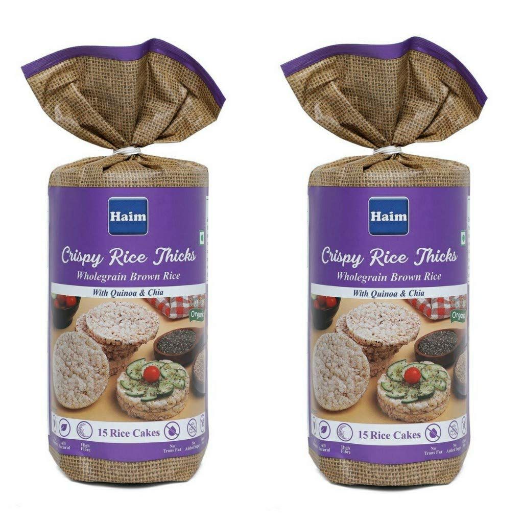 HAIM Organic Brown Rice Cakes with Quinoa and Chia Seeds Image