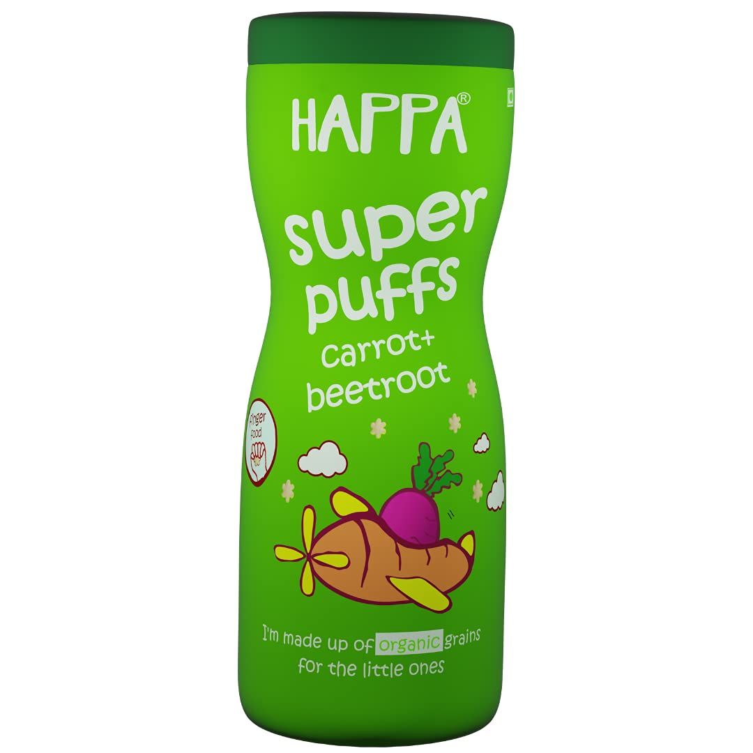 Happa Organic Multigrain Carrot & Beetroot Melts Super Puffs Image