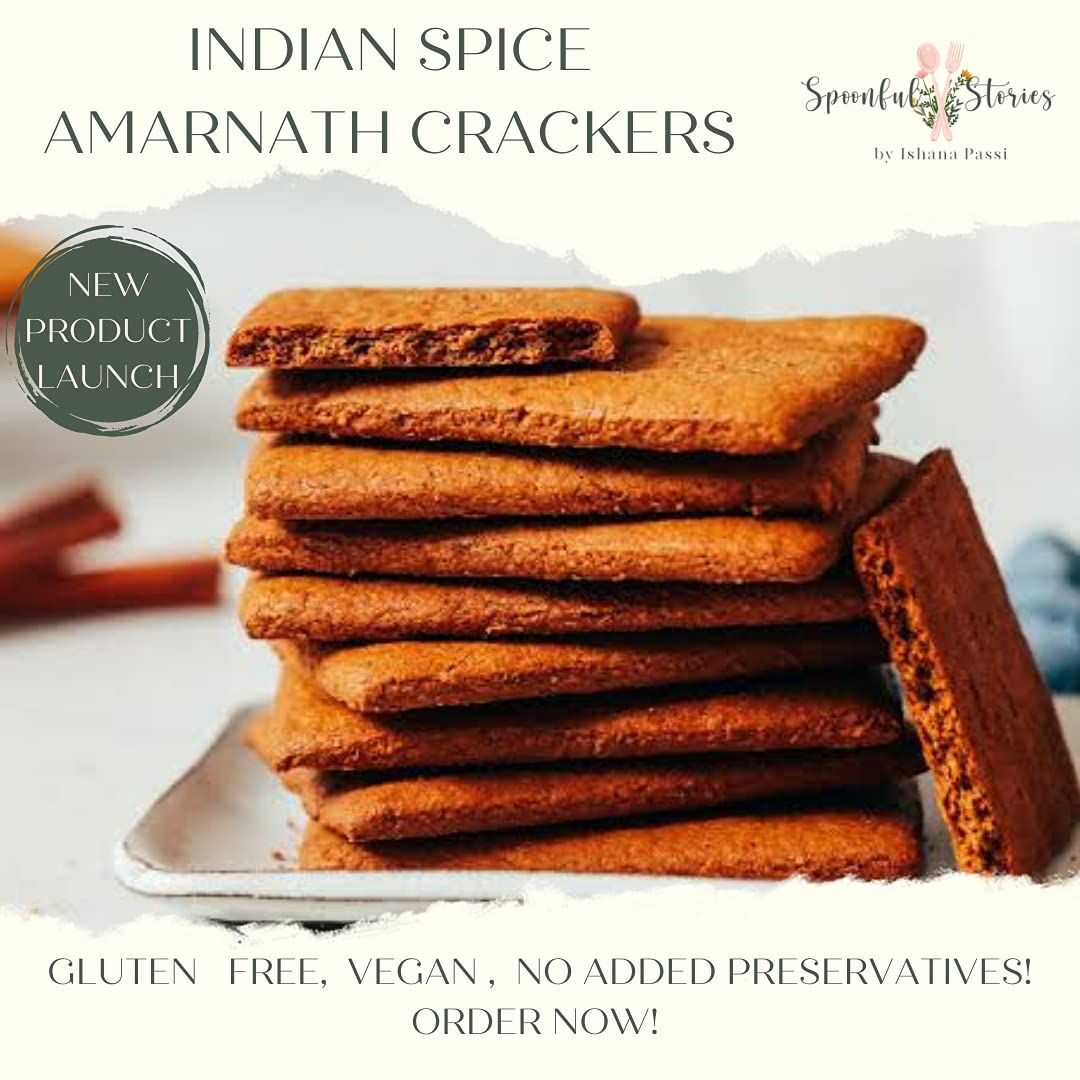 Spoonful Stories Amarnath Crackers with Indian Spices Sea Salt and Rye Image