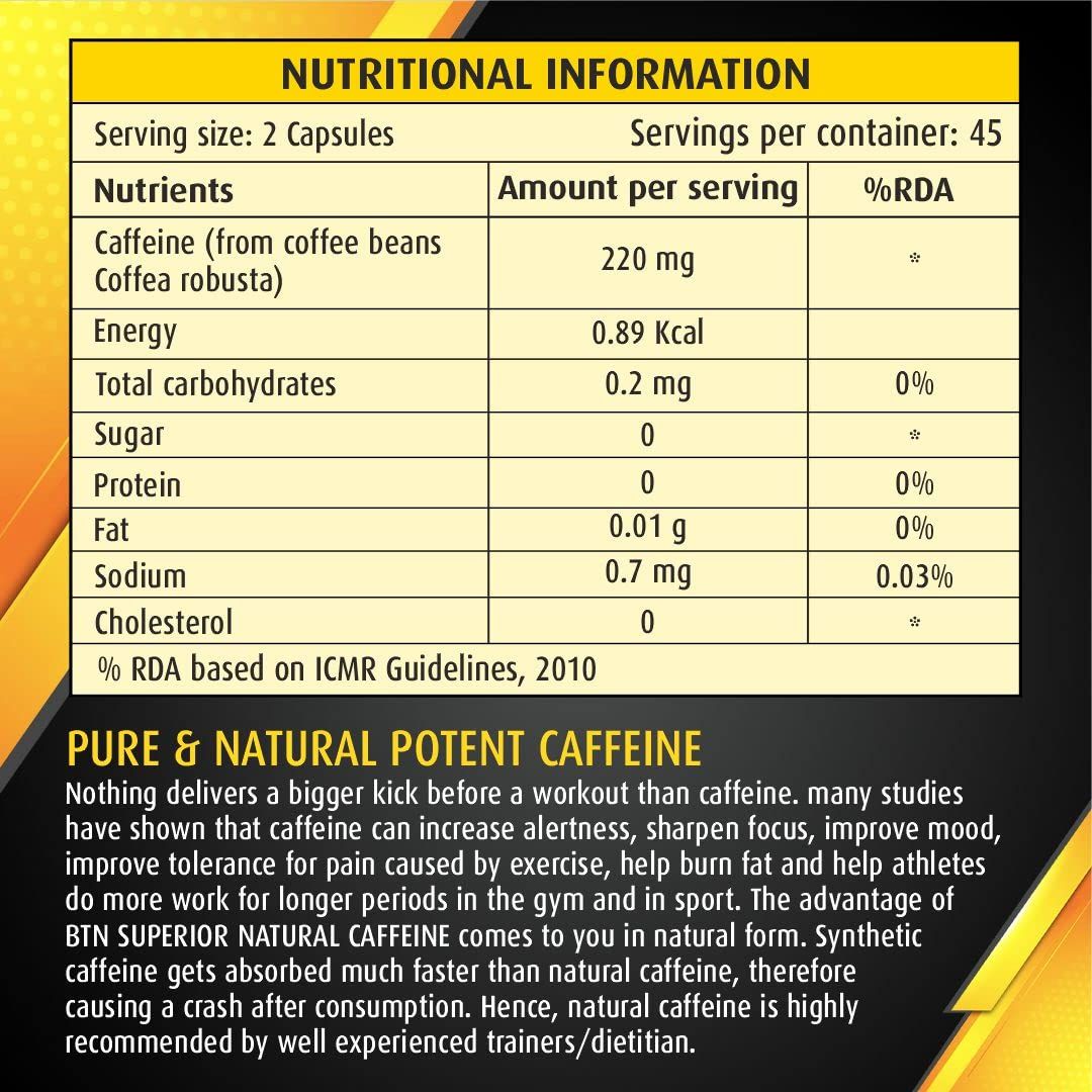 BTN Sports Superior Natural Caffeine Supplement Image