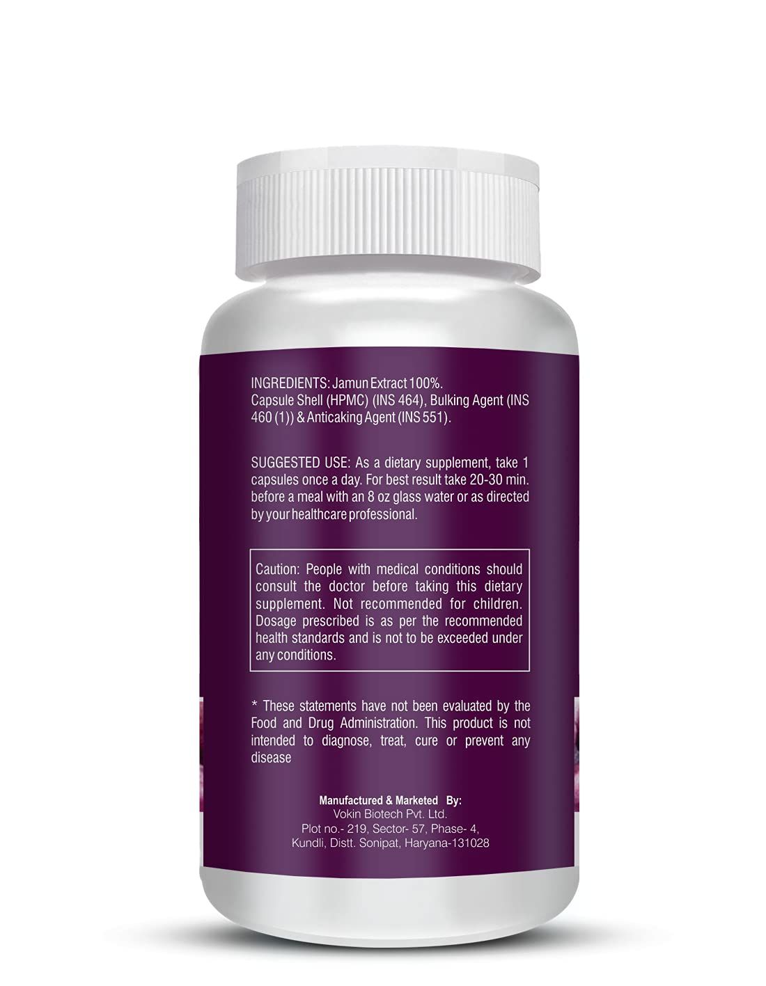 Vokin Biotech Jamun Seed Extract Support Capsules Image