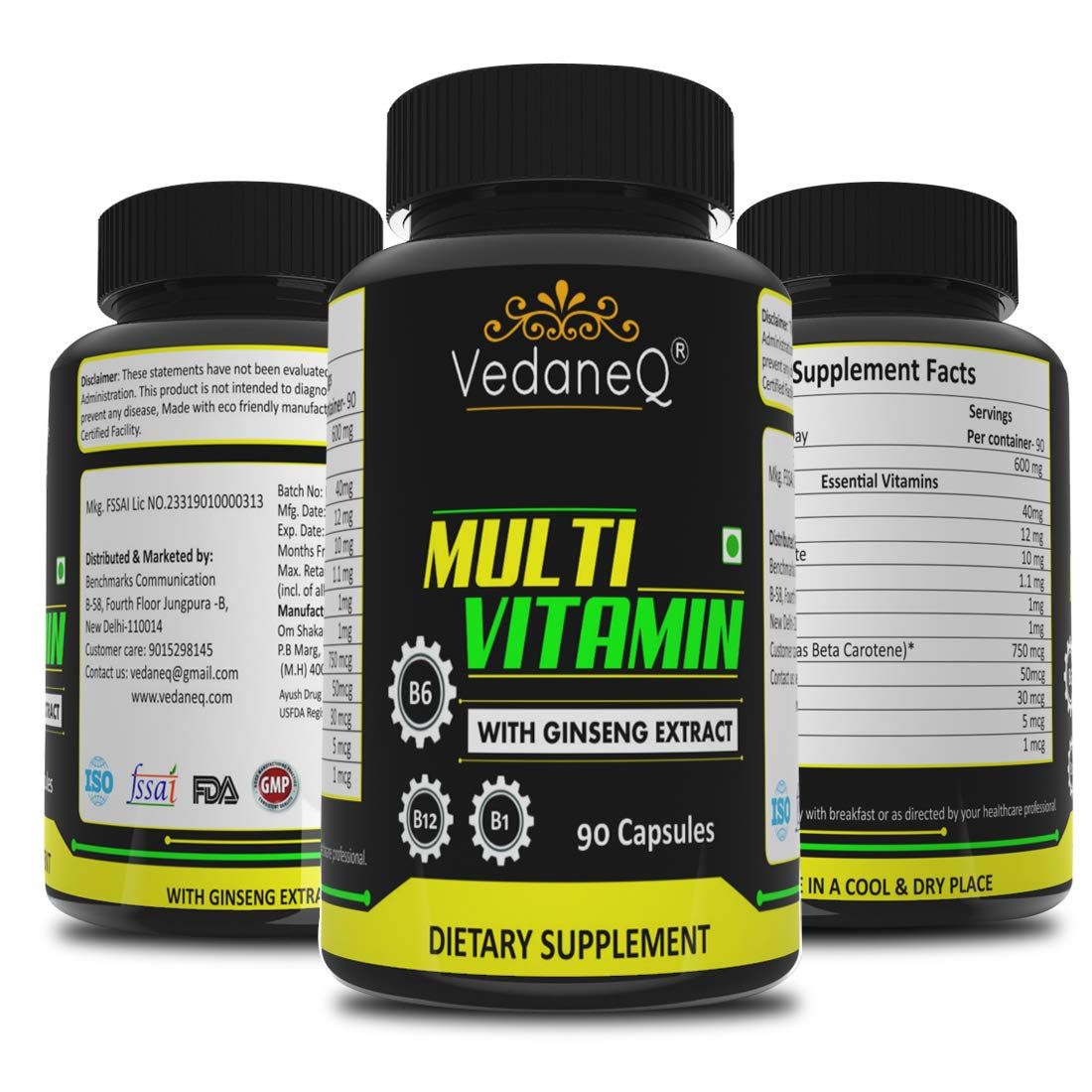 Vedane Q Multivitamins For Men & Women Daily Use Capsules Image