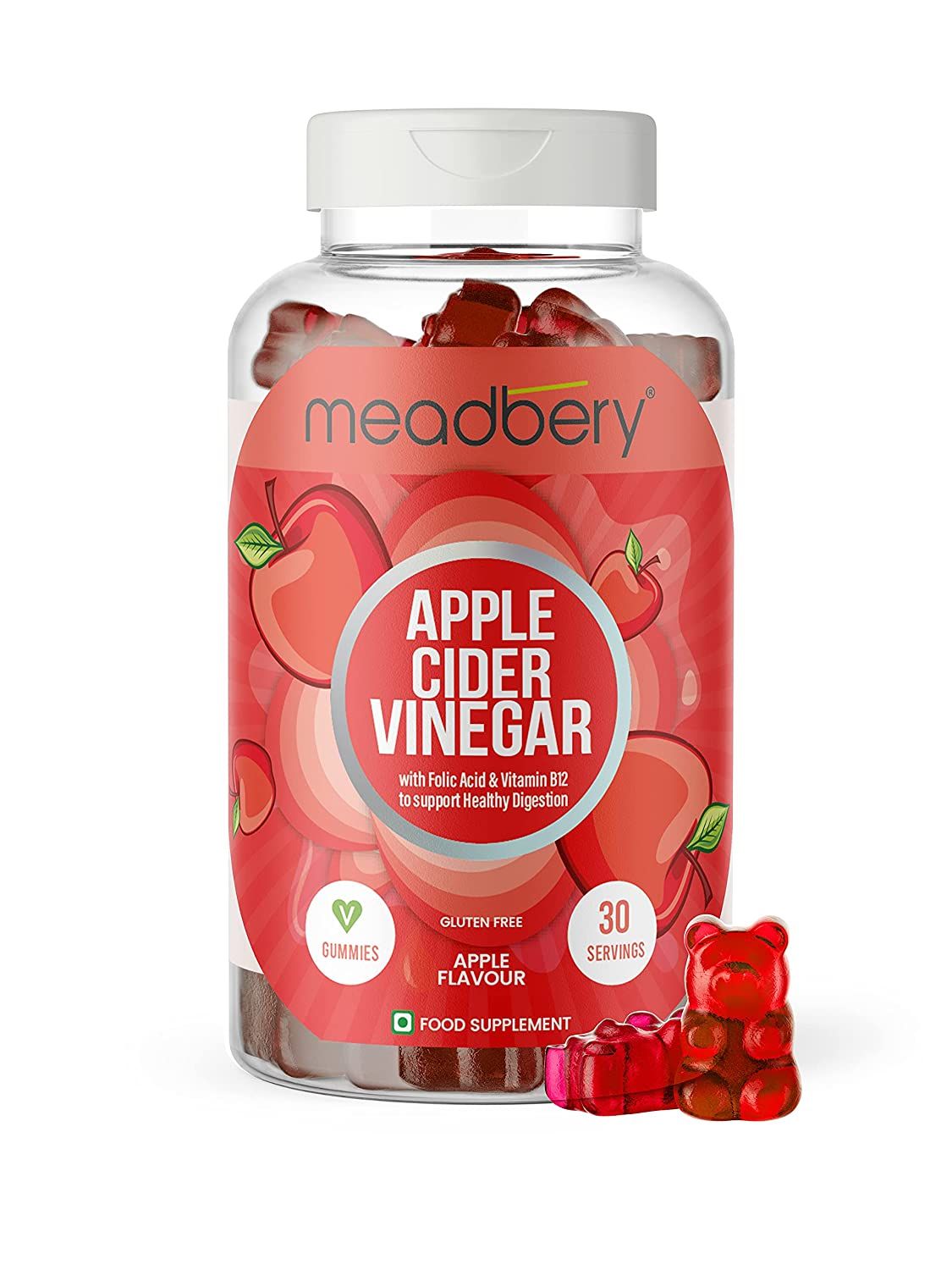 Meadbery Vegan Apple Cider Vinegar Gummies For Men & Women Image