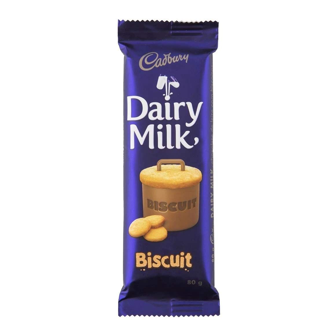 Cadbury Dairy Milk Biscuit Chocolate Bar Image
