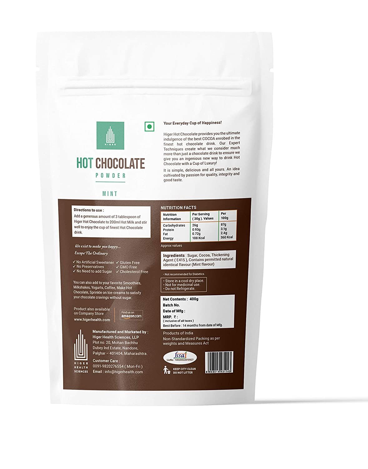 Higer Hot Chocolate Mint Powder Image