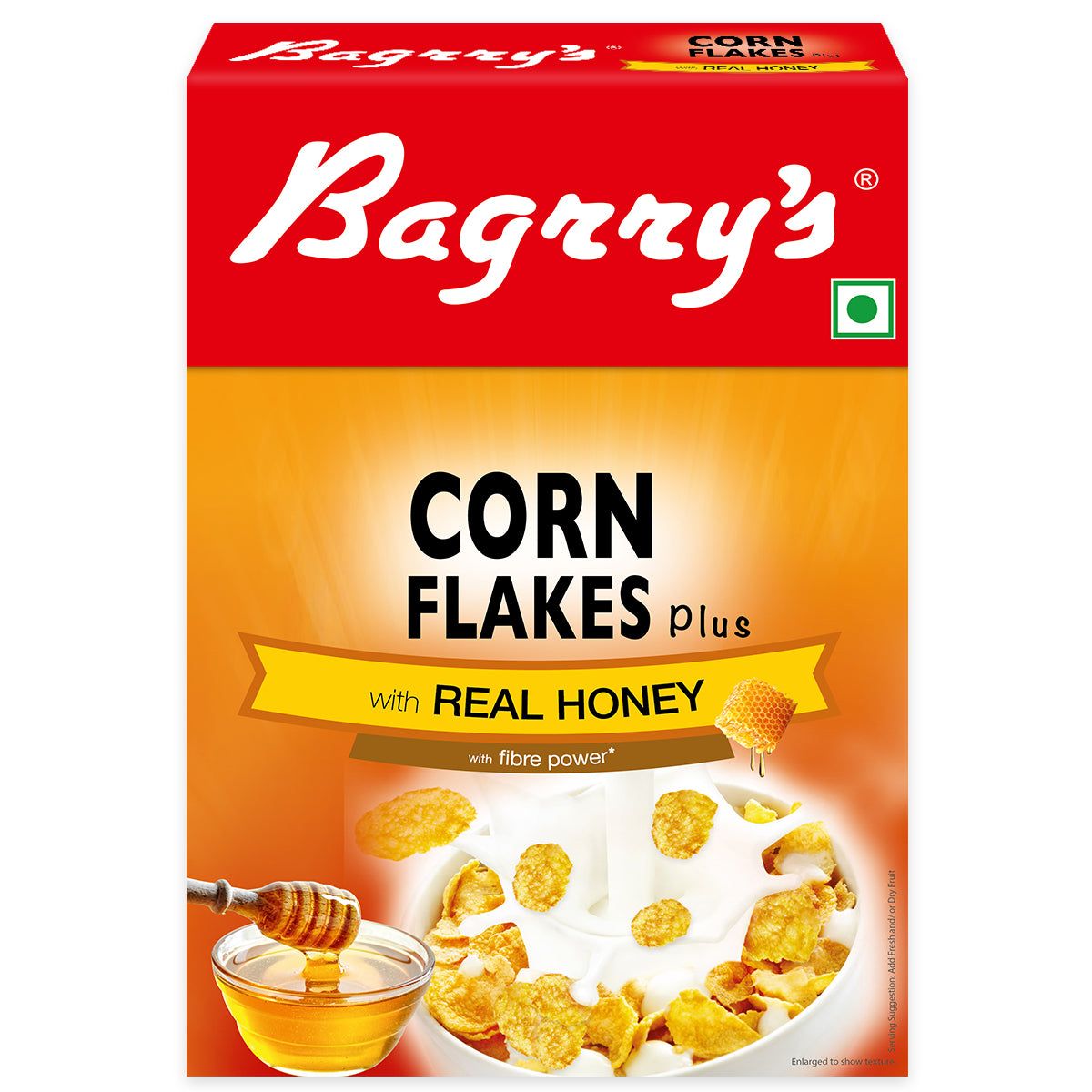 Bagrry's Corn Flakes Plus With Real Honey Image
