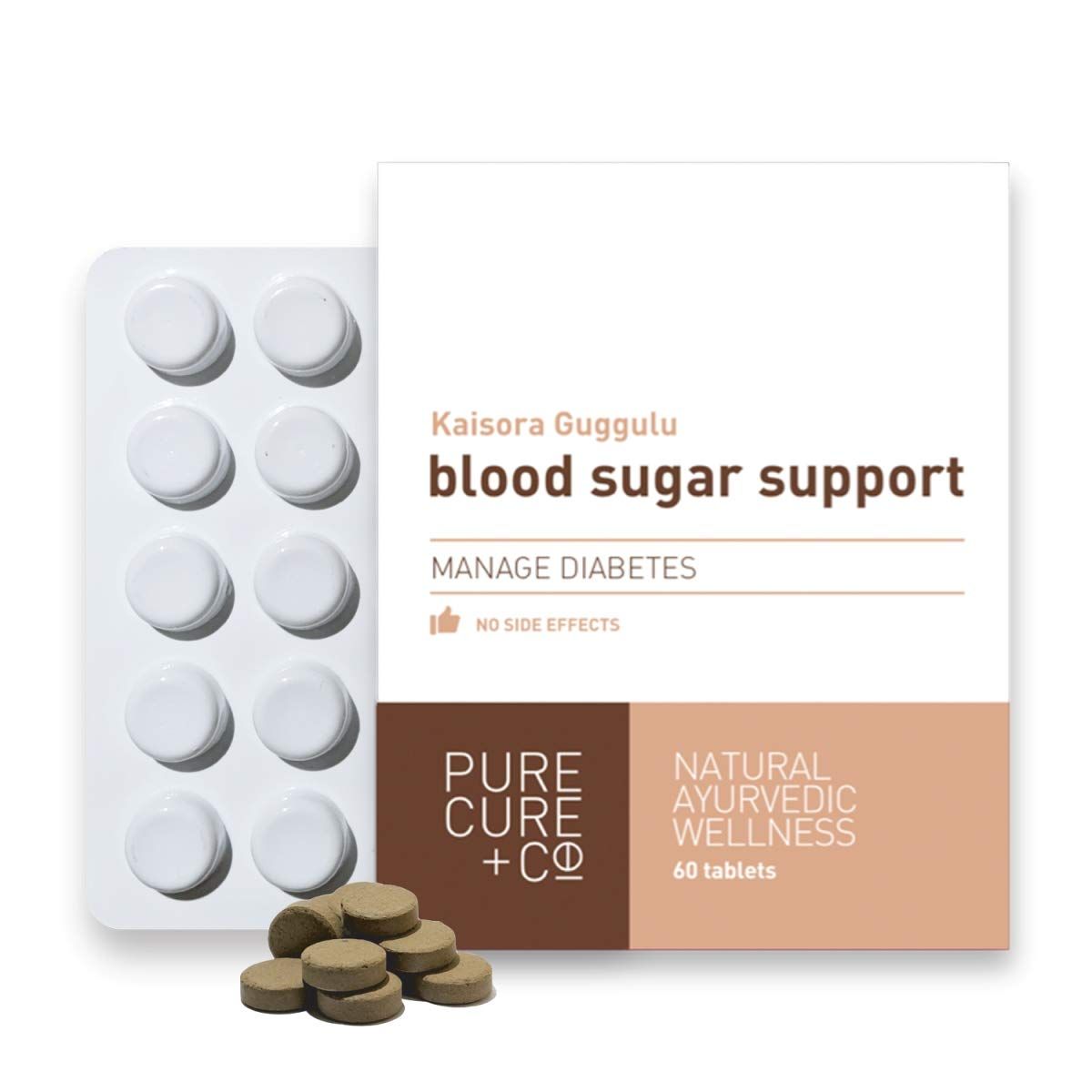 Pure Cure +Co Blood Sugar Support Tablets Image