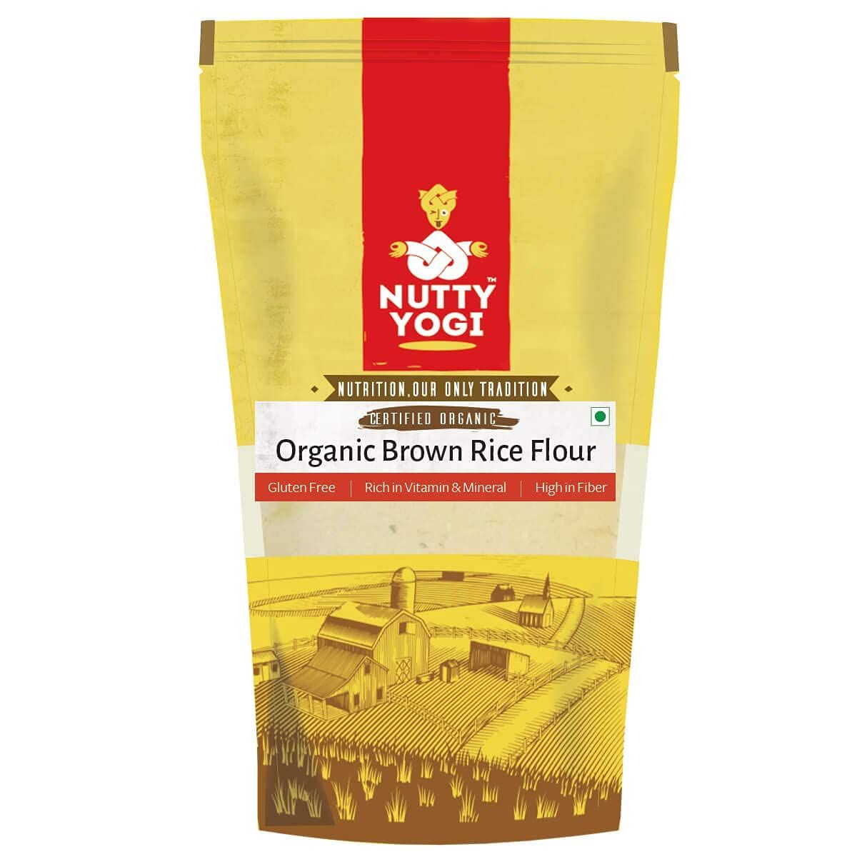 Nutty Yogi Certified Gluten Free Organic Brown Rice Flour Image