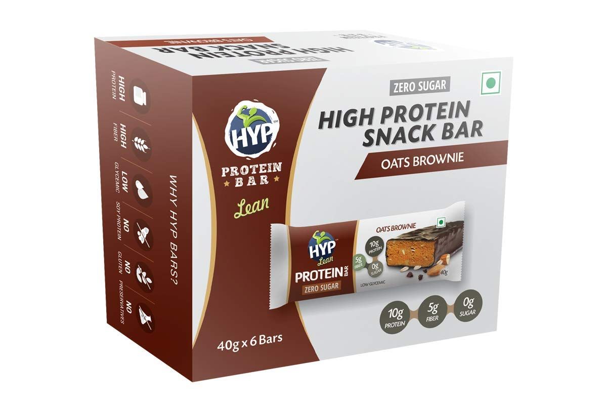 HYP LEAN Sugarfree Protein Bar Oats Brownie Image