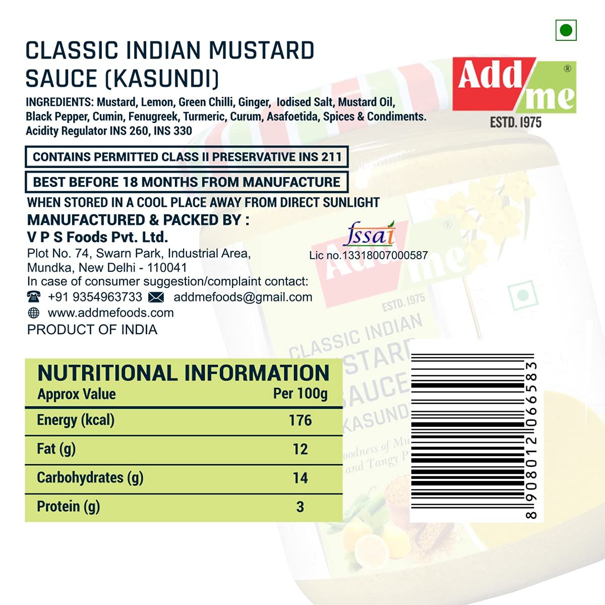 Add Me Classic Indian Mustard Sauce Chutney Bengal Kasundi Image