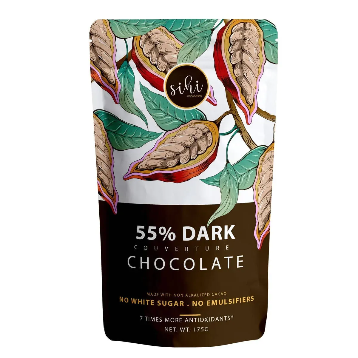 Sihi Chocolaterie 55% Dark Chocolate for baking and cooking Image