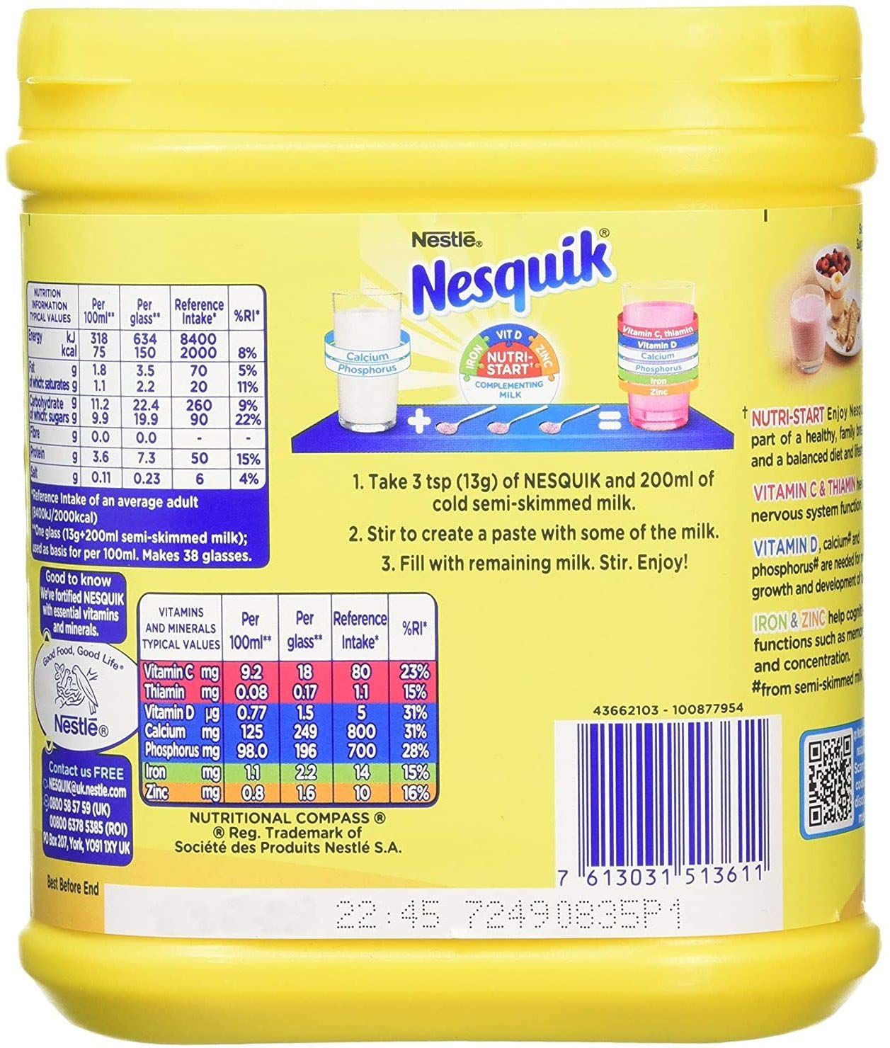 Nestle Nesquik Strawberry Milk Drink Powder Image