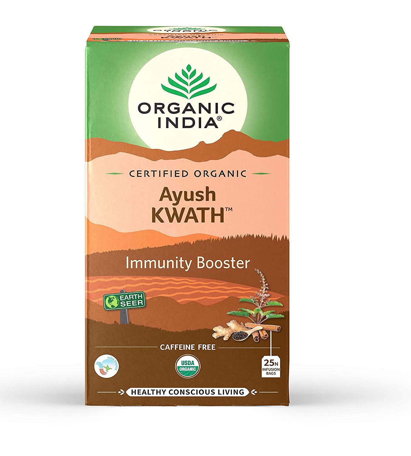 Organic India Ayush Kwath Tea Bags Image