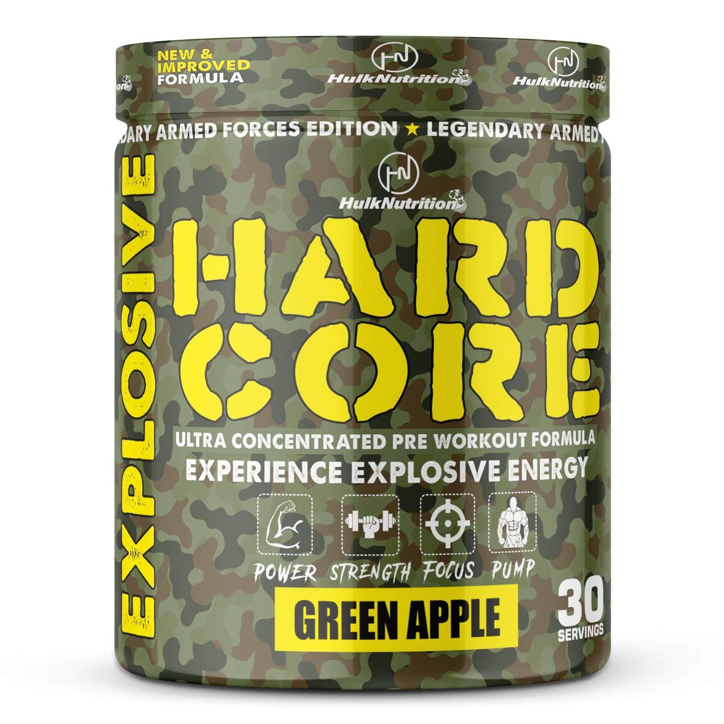 Hulk Nutrition Hardcore Pre Workout Green Apple Image