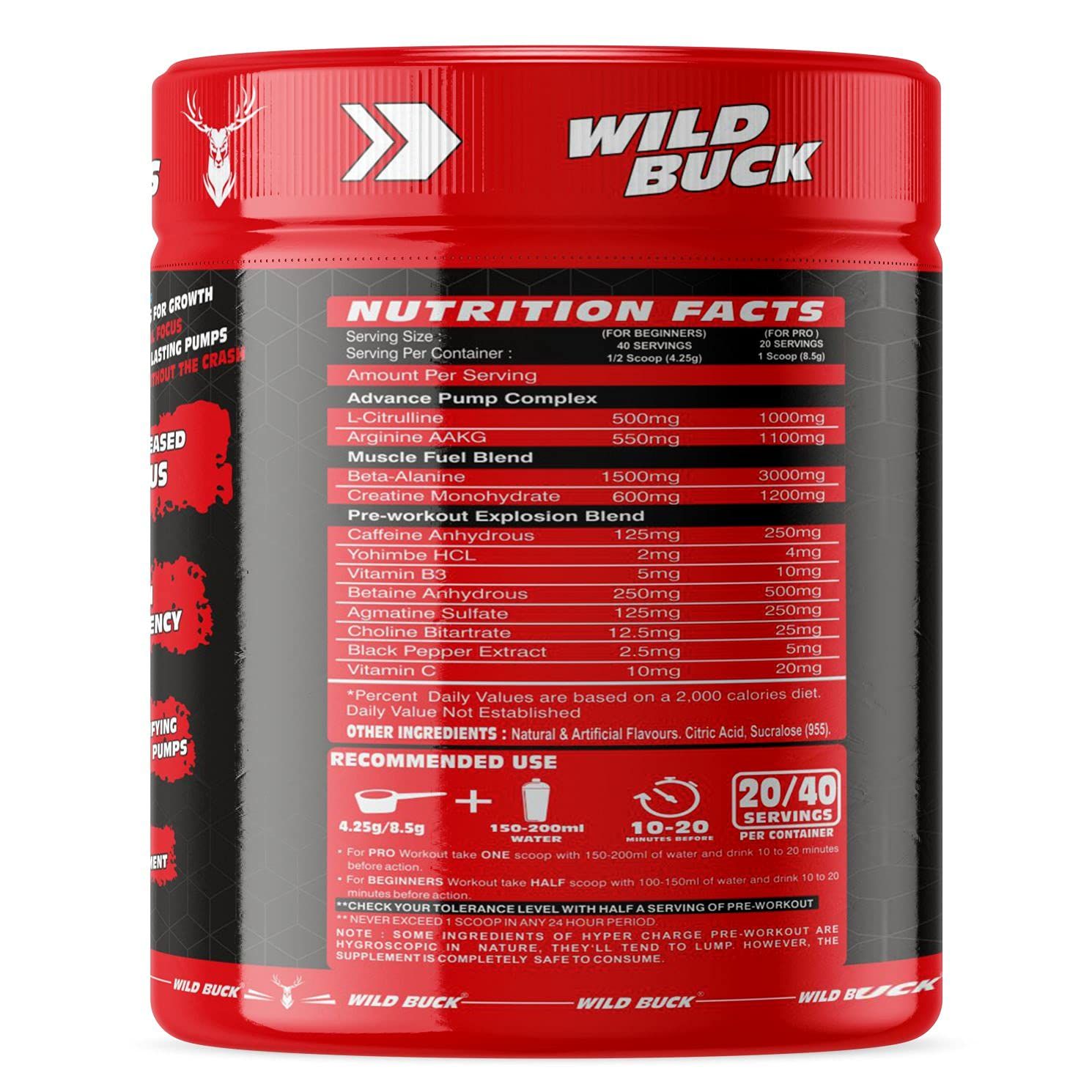 WILD BUCK Hyper Charge Pre Workout Image