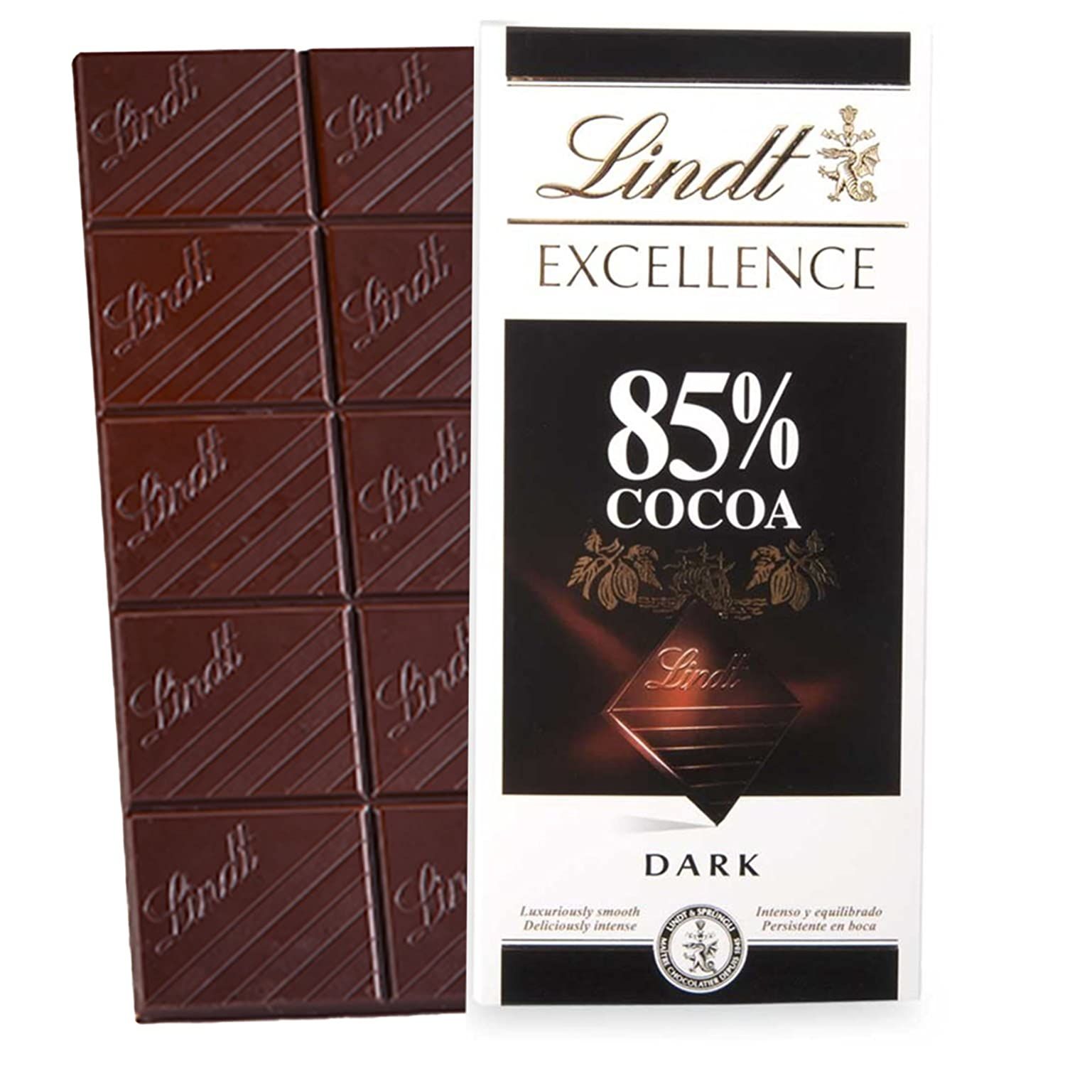 Lindt 85% Dark Chocolate Bar Image