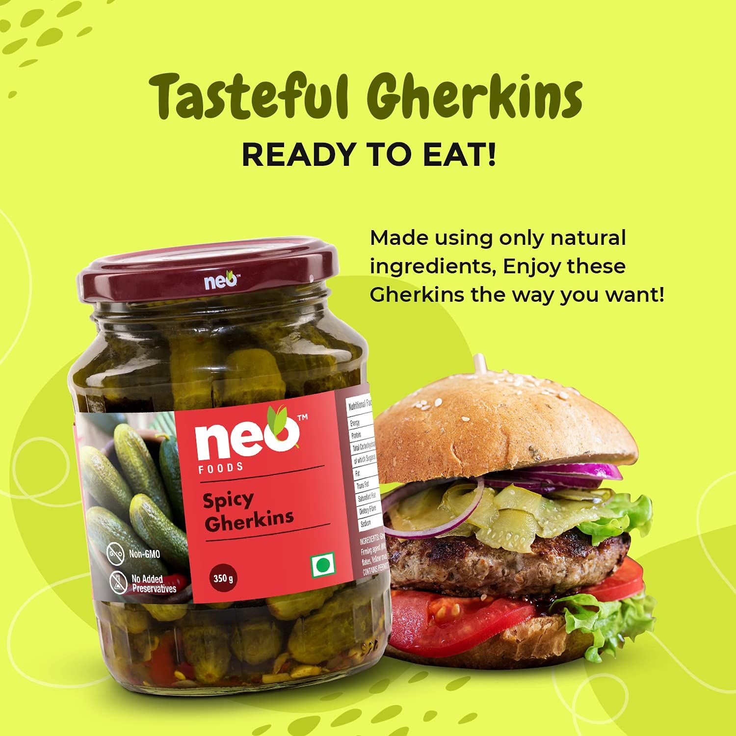 Neo Foods Spicy Gherkins Image