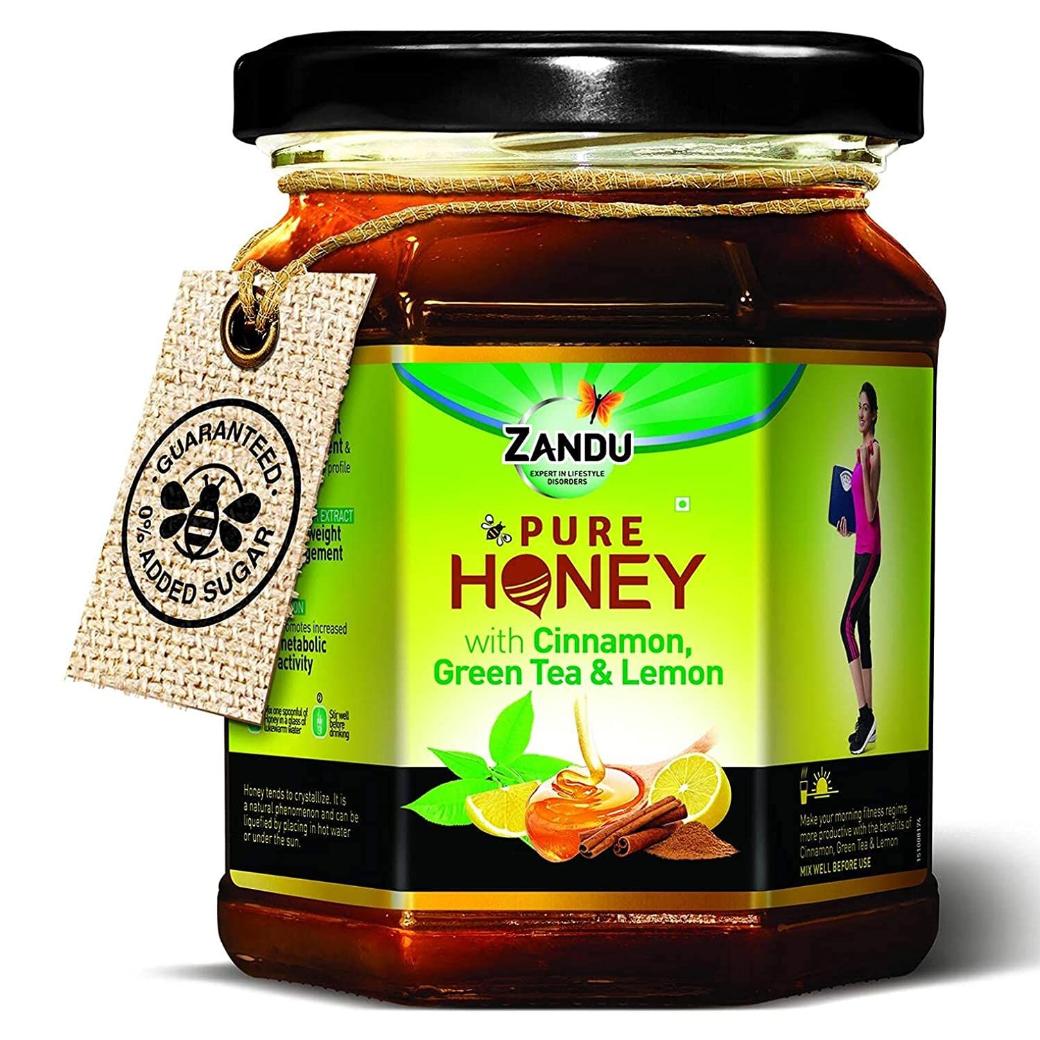 Zandu Pure Honey with Cinnamon Green Tea and Lemon Image