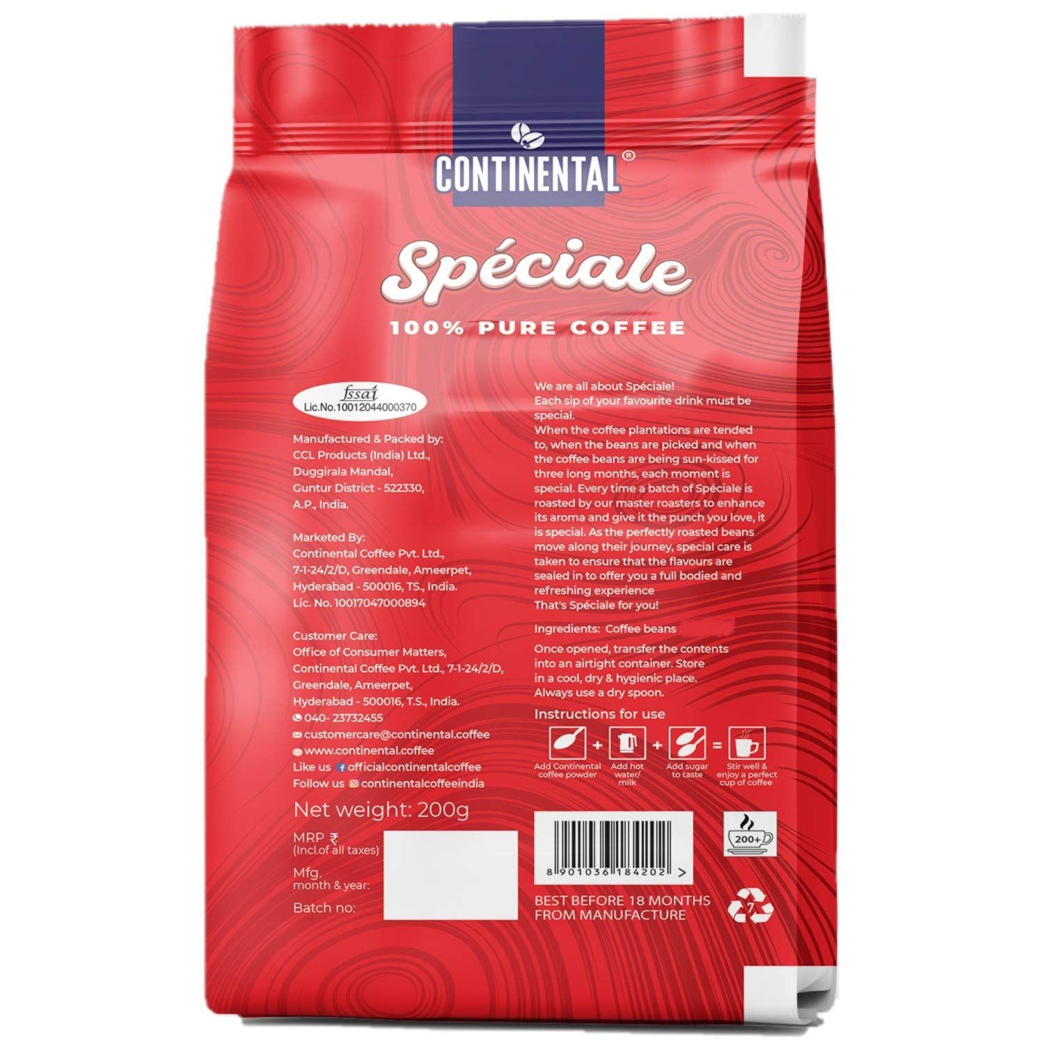 Continental Special Pure Instant Coffee Granules Image