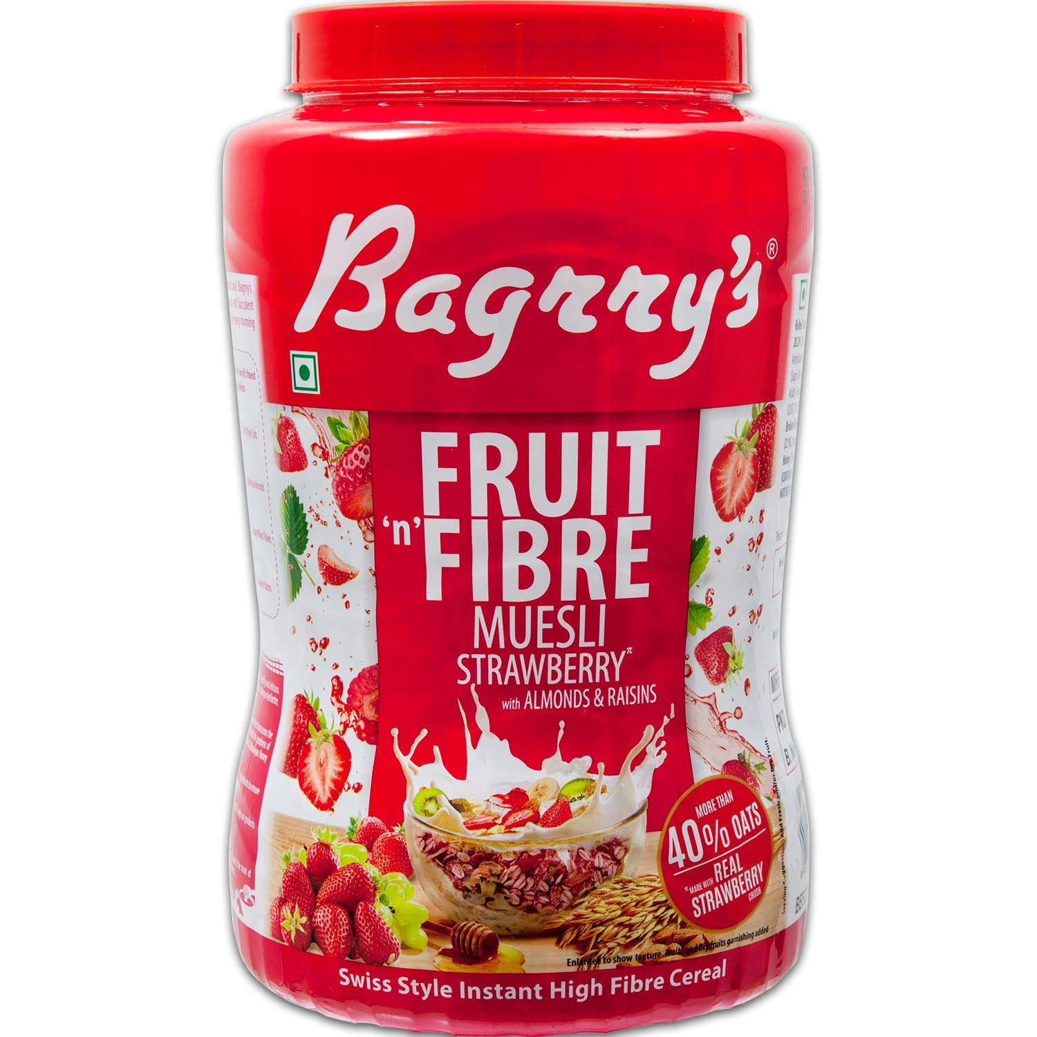 Bagrry's Fruit N Fibre Muesli With Strawberry Almonds And Raisins Image