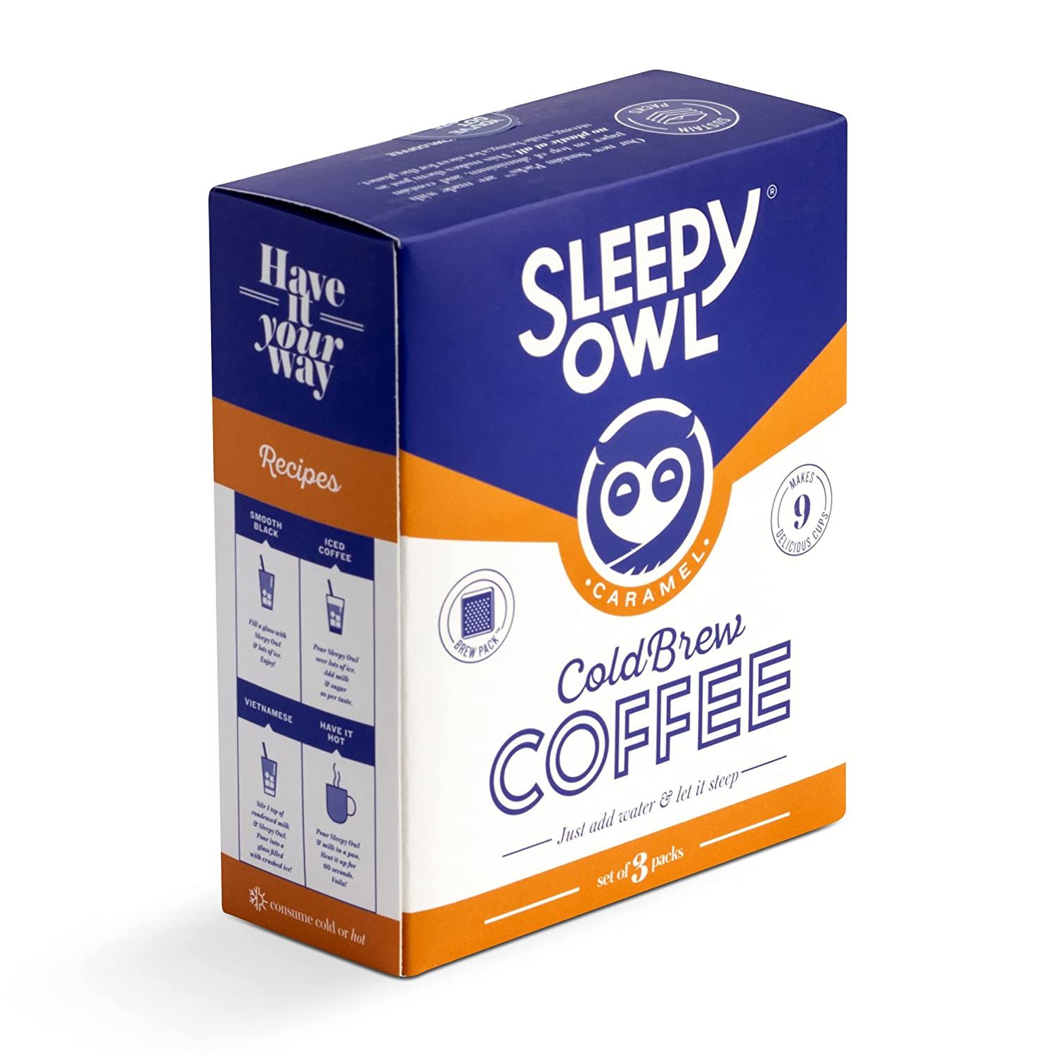 Sleepy Owl Coffee Cold Brew Caramel Pack Image