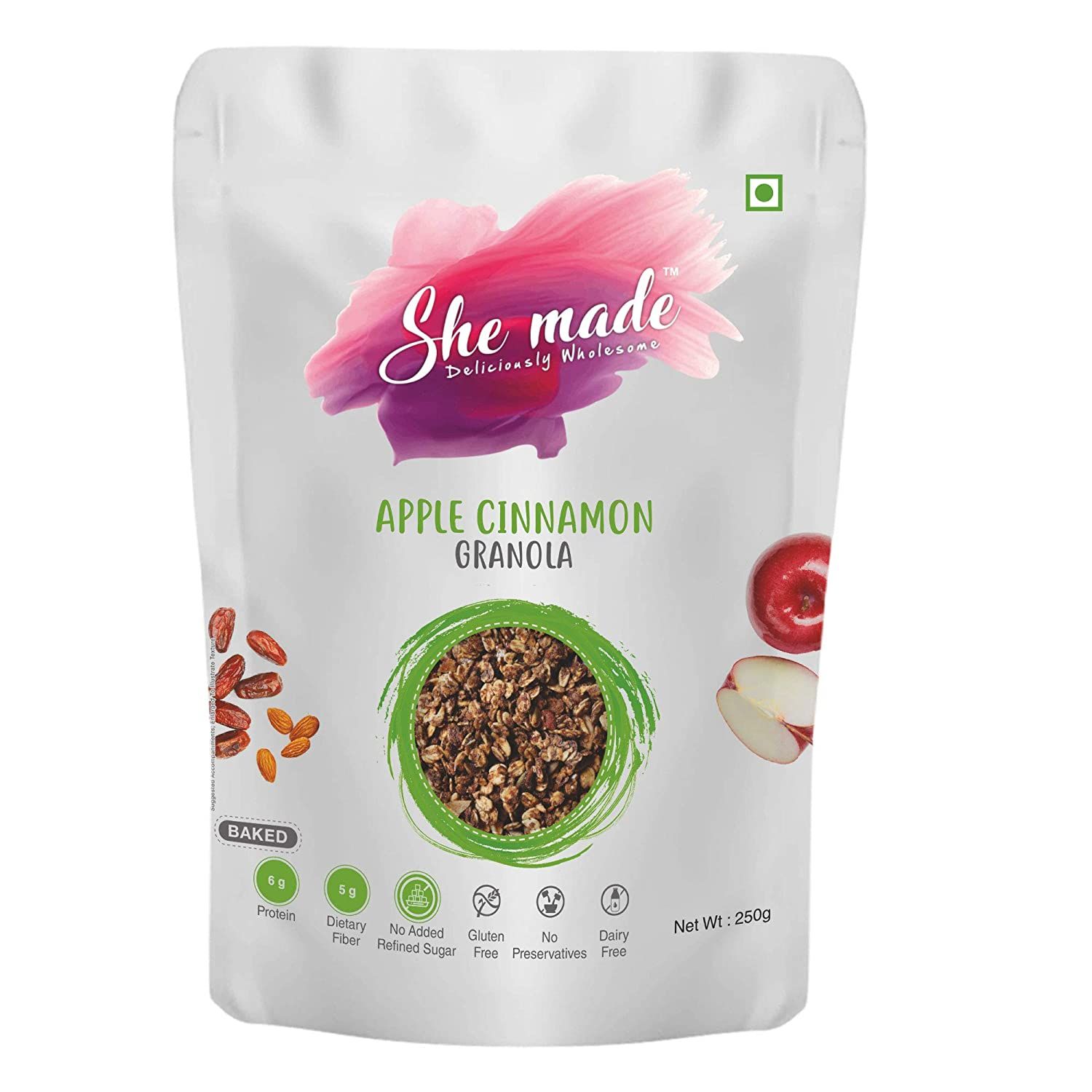 She Made Foods Granola Cereals Healthy Apple Cinnamon Granola Image