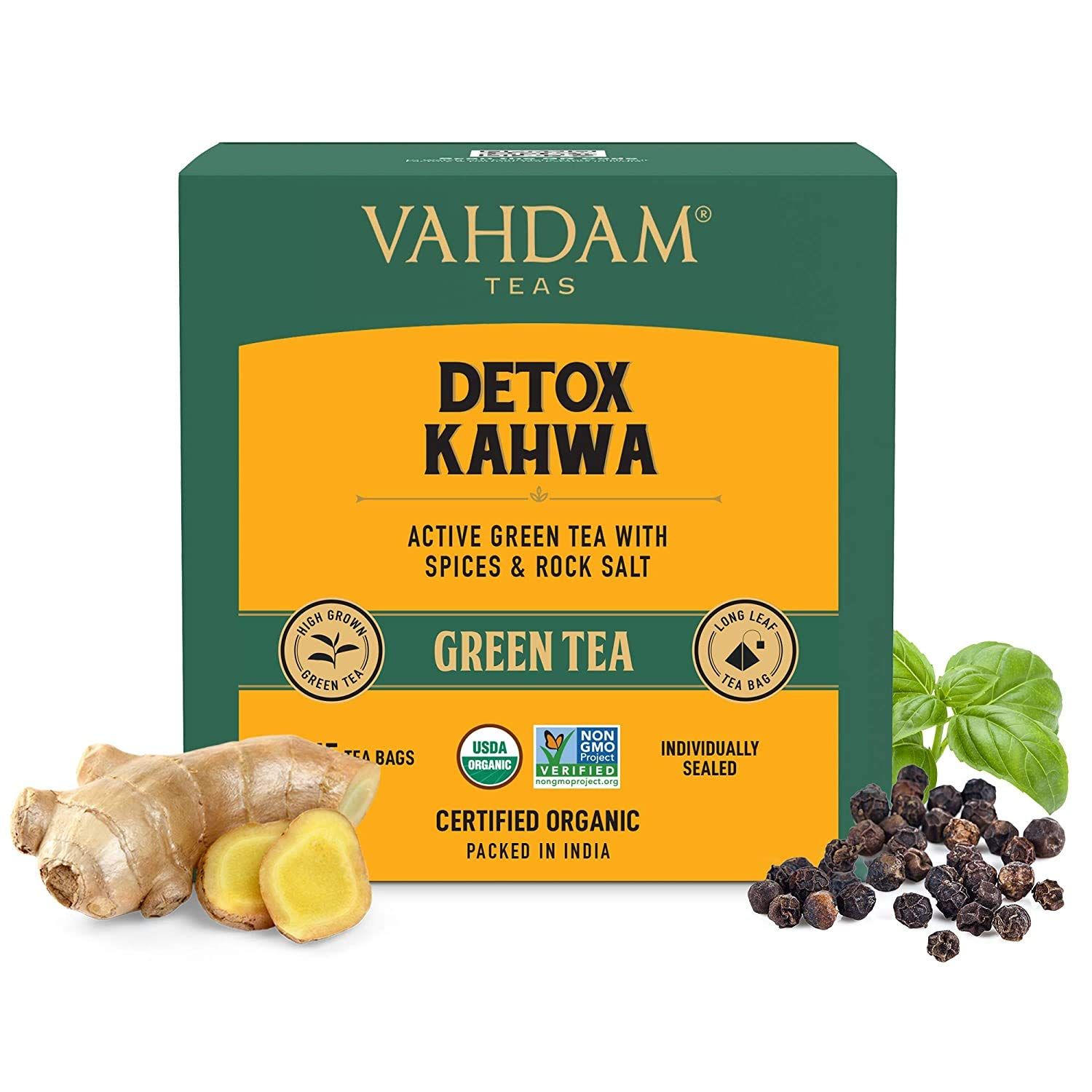 Vahdam Organic Detox Kahwa Green Tea Image