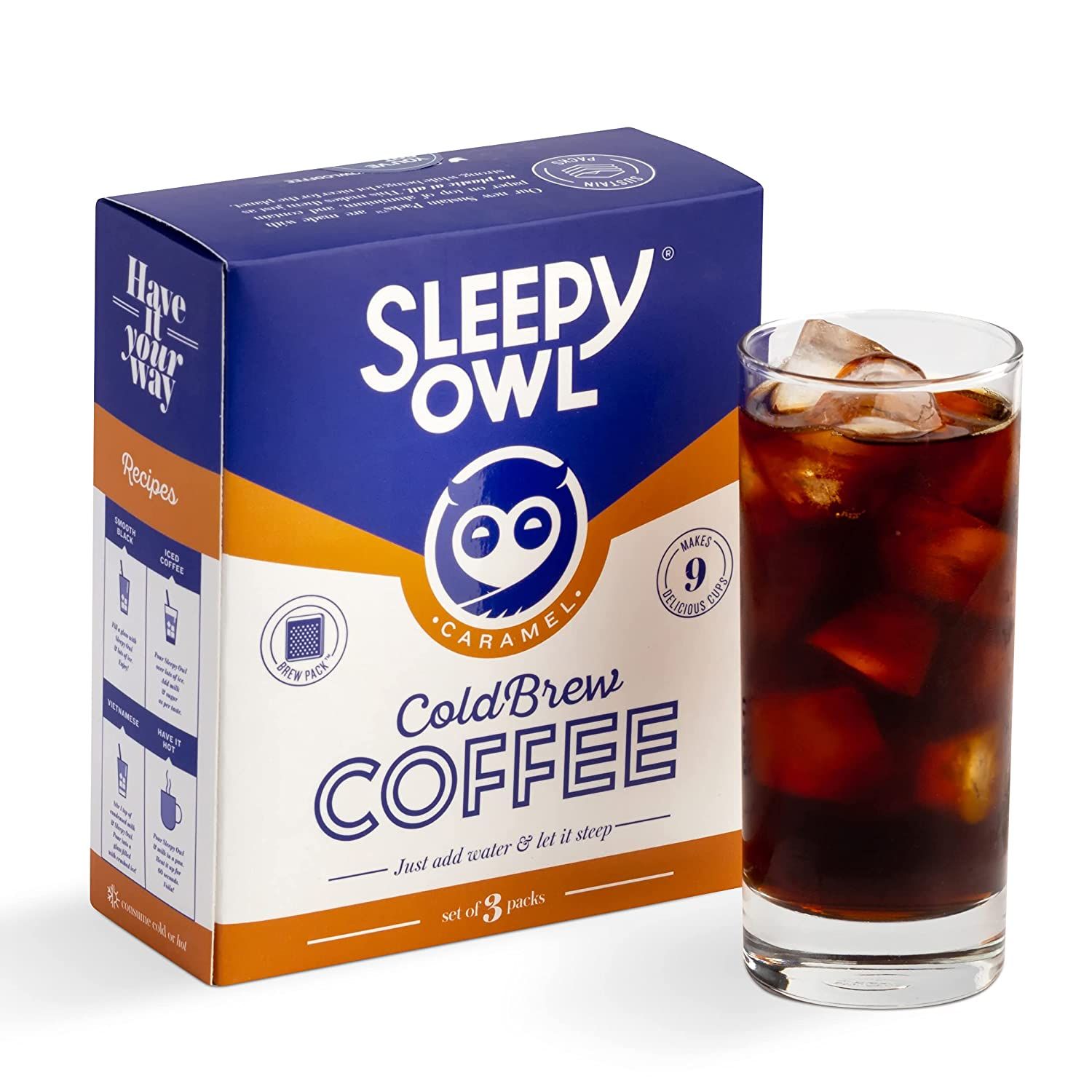 Sleepy Owl Coffee Cold Brew Caramel Pack Image
