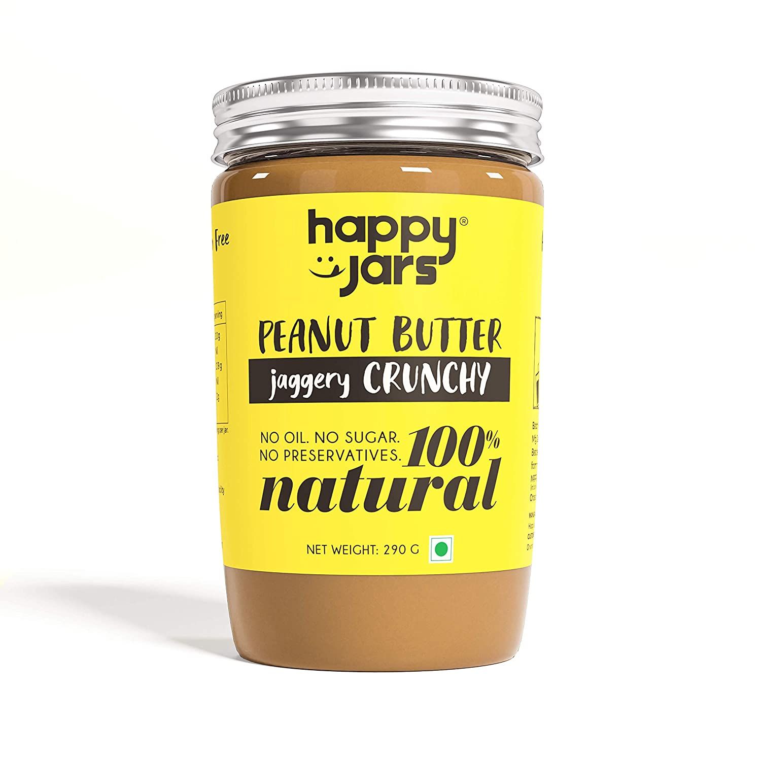 Happy Jars Jaggery Crunchy Peanut Butter Image