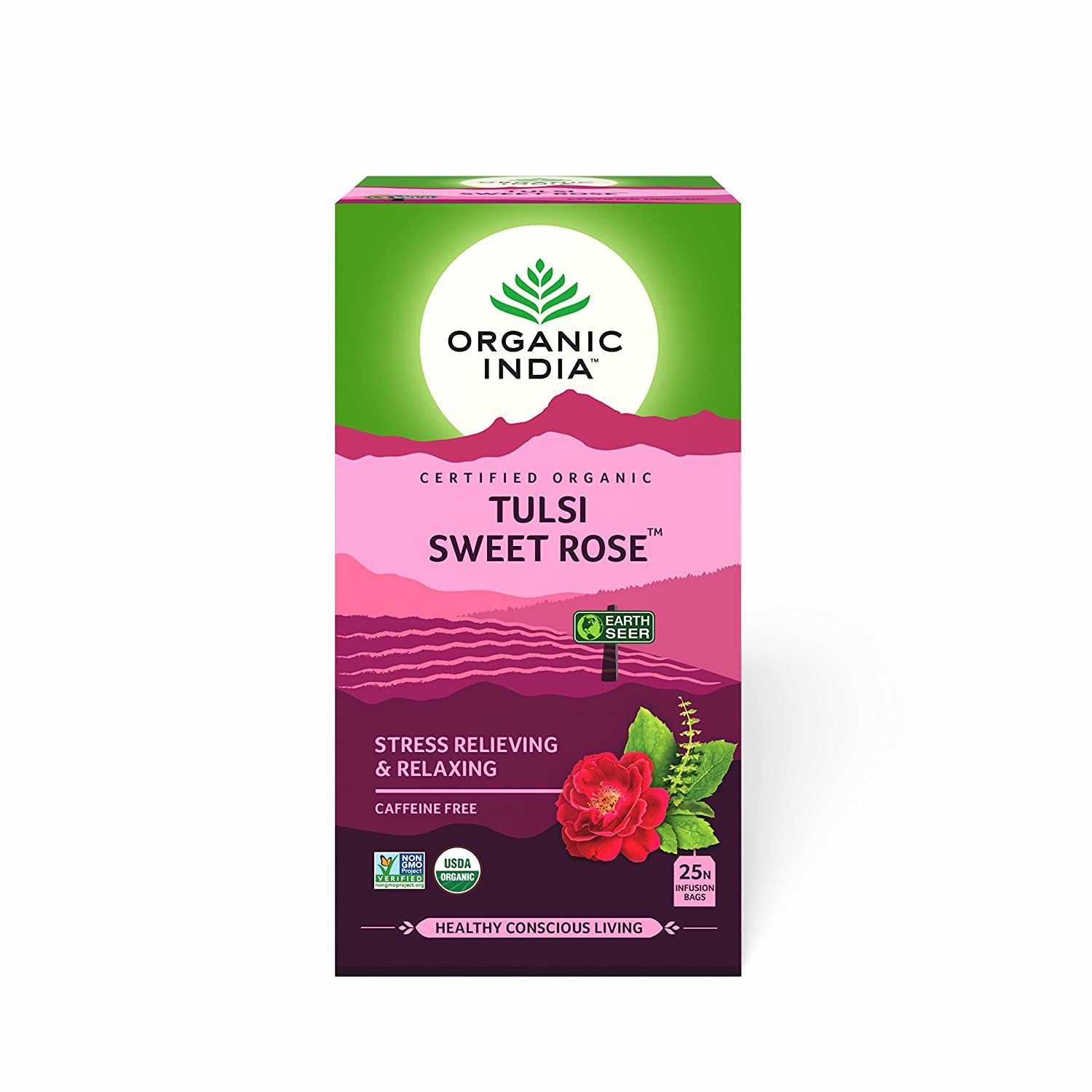 Organic India Tulsi Sweet Rose Tea Image
